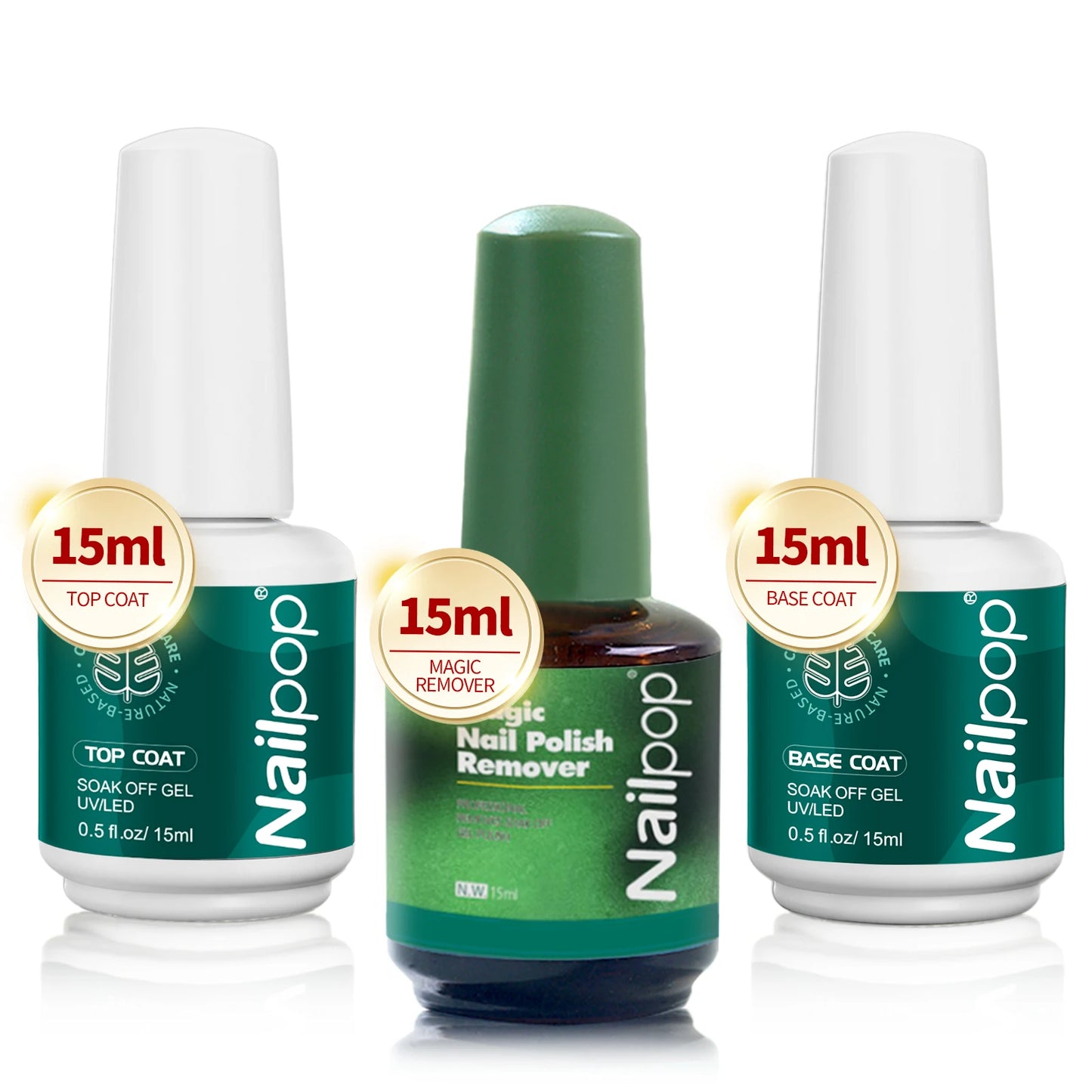 Nailpop Nail Dehydrator and Primer Acid Free Natural Nail Prep for Acrylic and UV Gel Nail Polish Fast Dry Superior Bonding Set
