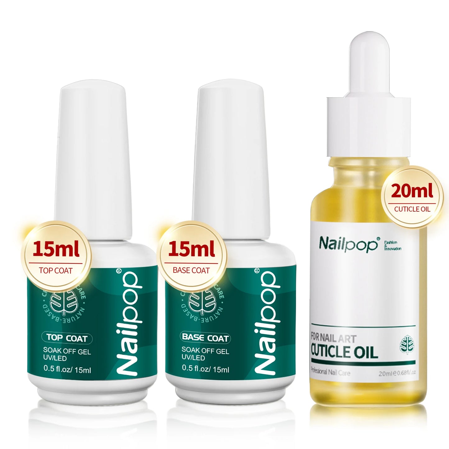 Nailpop Nail Dehydrator and Primer Acid Free Natural Nail Prep for Acrylic and UV Gel Nail Polish Fast Dry Superior Bonding Set